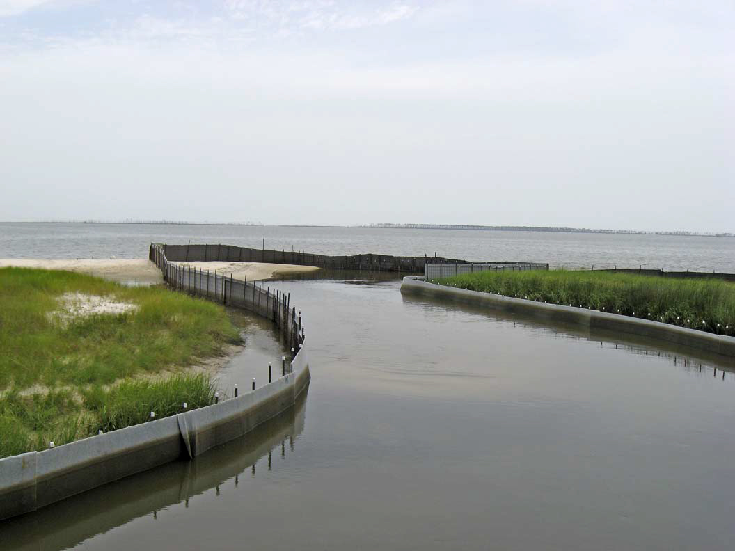 ADSORBIT fence installed in the Gulf of Mexico after the BP oil spill of 2010